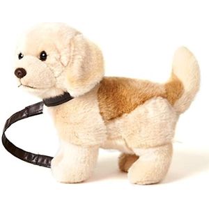 Uni-Toys - Golden Retriever puppy staand (met lijnen) - 22 cm (hoogte) - pluche hond, huisdier - pluche