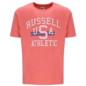 RUSSELL ATHLETIC T-shirt à col rond RUA-S/S pour homme, Corail, L