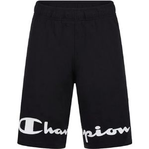 Champion Legacy Authentic Pants Pro Jersey Split Logo Bermuda, zwart.