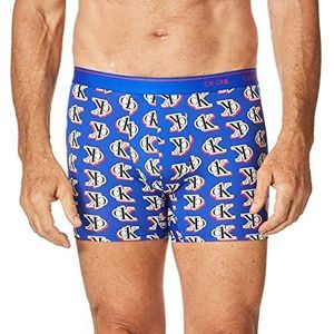 Calvin Klein Underwear CK One Micro Boxer Briefs Herenondergoed Logo Step Print-waterkoker Blauw XS, Logo Step Print - Waterkoker Blauw XS, Step Print logo - waterkoker in de kleur blauw