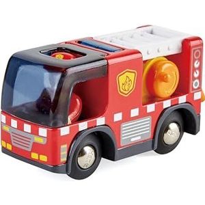 Hape Brandweerauto Met Sirene Hout 9,5 Cm