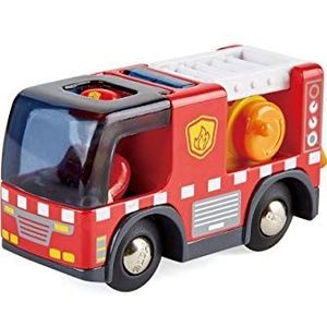 Hape Brandweerauto Met Sirene Hout 9,5 Cm