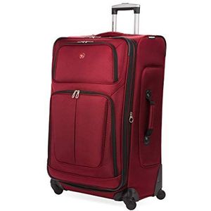 SwissGear Spinner 73,6 cm/Bordeaux, Bordeaux, Checked-Large 29-inch, Sion Softside Uitbreidbare trolley, Bordeaux, Sion Softside Uittrekbare trolley