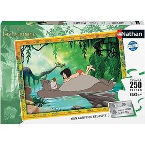 Nathan - Kinderpuzzel - 250 stukjes - Jungle Book - Disney - meisjes of jongens vanaf 8 jaar - hoogwaardige puzzel - dik en duurzaam karton - Jungle Book - 86222