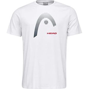 HEAD Club Carl T-shirt Jr T-shirt voor kinderen, uniseks, 1 stuk, Wit.