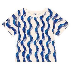 Petit Bateau A085i T-shirt met korte mouwen voor meisjes (1 stuk), Avalanche wit/multico
