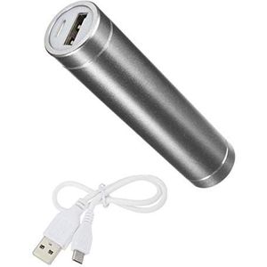 Externe acculader voor Meizu Pro 7 Plus Universal Power Bank 2600 mAh met USB-kabel / Mirco USB noodgevallen telefoon (zilver)