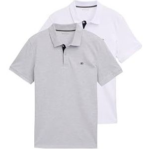TOM TAILOR 1044879 Poloshirt voor heren, 15398 - lichte steenmix., XXL
