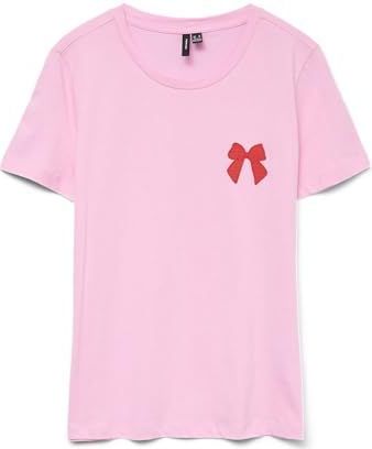 Vero Moda Vmlonni Francis Ss Top Box JRS Ga, Bonbon, M