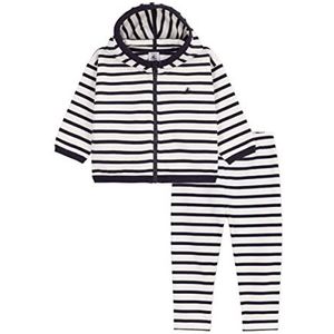 Petit Bateau Cocompd Outfit Korte babyset A077V Unisex, wit/blauw, 18 m, 18 maanden, Wit/Blauw
