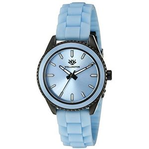 Wellington - WN508-633 - dameshorloge - kwarts analoog - siliconen armband blauw