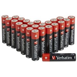 VERBATIM Premium AA alkalinebatterijen, 1,5 V, AA-LR6 Mignon I Mignon AA-batterijen, batterijen voor MP3-speler, camera, afstandsbediening, scheerapparaat en nog veel meer, premium alkalinebatterij,