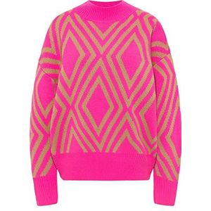 SWIRLY Pull en tricot pour femme 12625135-SW01, rose et beige, XL/XXL, rose et beige, XL-XXL
