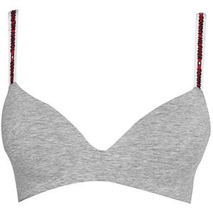 Tommy Hilfiger Triangel-beha voor dames, ongevoerd, Mid Grey Heather