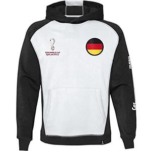 OFFIFA WK 2022 Hoodie kinderen Duitsland 8-10 jaar wit zwart