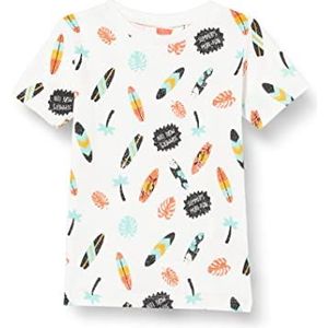 Koton Bedrukt T-shirt met korte mouwen katoen baby jongen ecru design (03e), maat: 9/12 maanden, Ecru Design (03e)