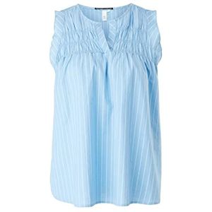 Q/S designed by Blouse mouwloos blouse zonder mouwen, hemelsblauw, 36 tot dames, hemelsblauw, maat 36, Hemelsblauw