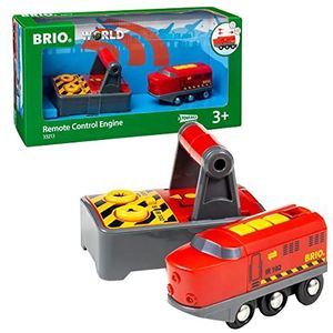 BRIO World - 33213 - op afstand bestuurbare express trein - elektrische trein - geluid en lichtfunctie - voor houten baantrajecten - speelgoed voor jongens en meisjes vanaf 3 jaar rood/antraciet/blauw