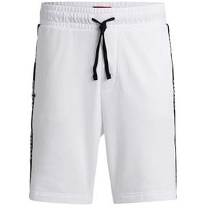 HUGO Sporty Logo Shorts LOUNGEWEAR_SHORT Heren (1 stuk), Wit.