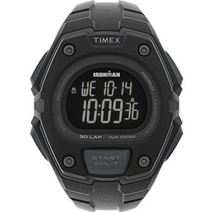 Timex Ironman TW5M48600 Herenhorloge, digitaal, met grijze armband, 45 mm, zwart, Ironman Classic C30, zwart., Ironman Classic C30