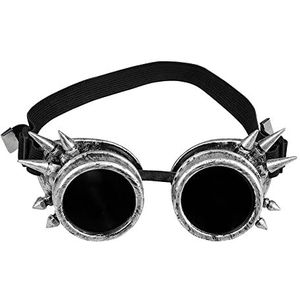 Boland - Cyberpunk-bril, retro, ruimte, steampunk, stekels, elastisch, carnaval, Halloween, Mardi gras, themafeest, kostuumaccessoires