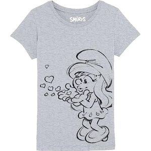 Les Schtroumpfs Gismurfts003 T-shirt voor meisjes (1 stuk), Grijs Melange