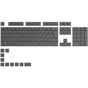 Glorious Gaming 115 GPBT keycaps - Cherry profiel, PBT super duurzaam, spectaculaire look, topgeluid, origineel lettertype, lay-outs: Duitsland - Black Ash