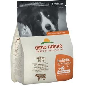 almo nature Holistic Maintenance Droogvoer voor volwassen honden met vers rundvlees, 2 kg zak