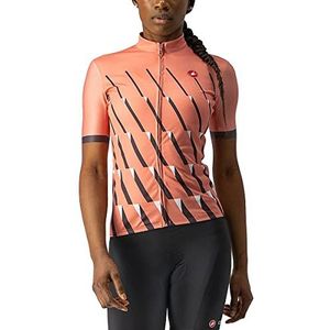 castelli Pendio Jersey Dames T-shirt, Blush/Dark Grey White, XS