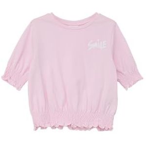 T-shirt avec ourlet ondulé, Rose 4073, 116-122