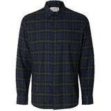 SELECTED HOMME Slhslimowen-Flannel Shirt Ls Noos Herenhemd, Navy Blauw