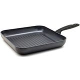 GreenPan Andorra Grillpan, vierkant, anti-aanbaklaag, 28 cm, zonder PFAS, zwart