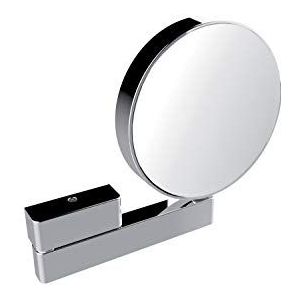 Emco 109500117 badkamerspiegel rond met scharnierarm, 3 x 7 x vergrotende spiegel aan beide zijden