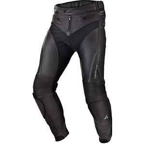 SHIMA Chase Sport motorbroek voor heren, leren broek met beschermers, zwart (48-58, zwart) 48