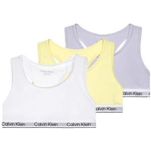 CK JEANS Brassière Brlette G80G800743 3PK pour fille Violet chiné/jaune elfin/blanc Taille 8-10, Violet (violet chiné/jaune elfin/blanc), 8-10 ans