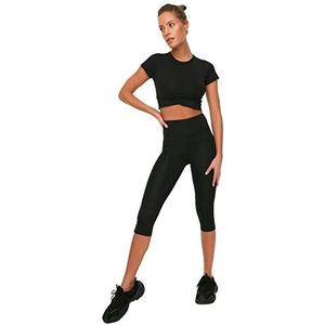 Trendyol Sportpanty voor dames, pantybroek, stockings met zakken, zwart.