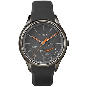 Timex iQ+ Move sport horloge Zwart, Geborsteld staal, Oranje Bluetooth, Grijs, Taglia unica, TW2P95000, grijs., TW2P95000