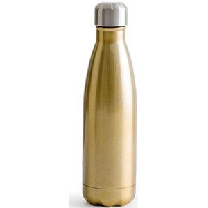 Sagaform Stalen fles voor hete en koude fles, 500 ml, goudkleurig