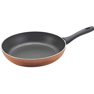 Metaltex NATIVA Copper - gesmede aluminium pan - 28 cm - 2 lagen anti-aanbaklaag - volledige inductie geldig voor alle soorten keukens - koperkleurige afwerking