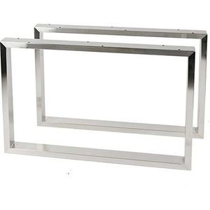 Montixx® 2 x (1 paar) vierkante salontafel en tafelpoten van roestvrij staal B 40 cm x H 40 cm
