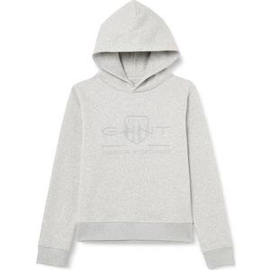 GANT Sweat à capuche unisexe pour enfant Tonal As, Gris clair chiné, 176