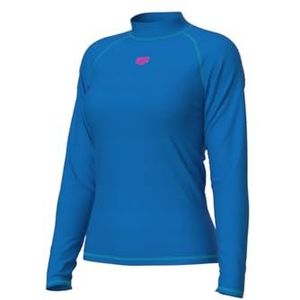 Arena T-shirt à manches longues pour femme Graphique avec protection UV, Bleu Chine, M