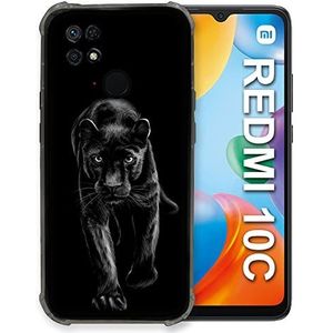 Beschermhoes voor Xiaomi Redmi 10C Animal Panther zwart