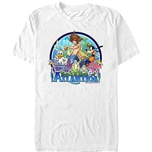 Disney Kingdom Hearts-Atlantica World Organic T-shirt, uniseks, korte mouwen, wit, S, Weiss