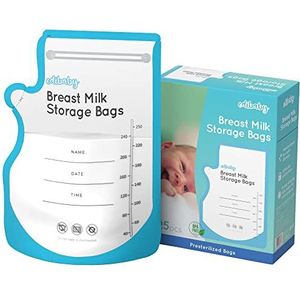 Edibaby, Opbergzak voor moedermelk, 100 stuks, borstvoeding, gesteriliseerd, BPA-vrij, voor invriezen, bewaren, bewaren