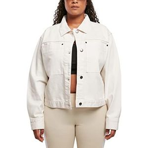 Urban Classics Dames Short Boxy Worker Jacket, Wit