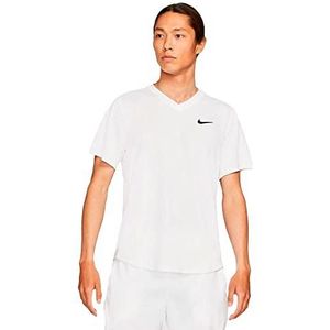 Nike Ct Dry Victory T-shirt voor heren, Wit/Zwart
