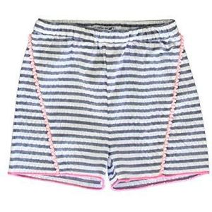 Lemon Beret Small Girls Shorts voor meisjes, blauw/wit gestreept
