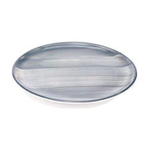 Zafferano Serie Strich, platte borden van porselein, Ø 270 mm, kleur grijs, vaatwasmachinebestendig, max. 60 °C