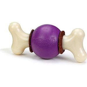 PetSafe - Busy Buddy Bouncy Bone 3-in-1 kauwspeelgoed voor honden - botten, bal en traktatie - voor grote kauwers - duurzaam en robuust - ideaal voor kleine honden en puppy's - S